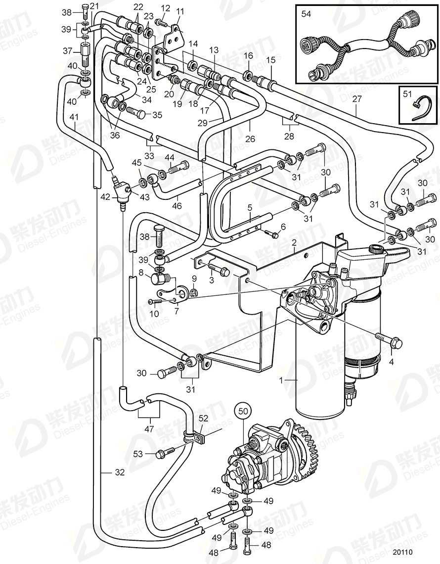 VOLVO Bracket 3883893 Drawing